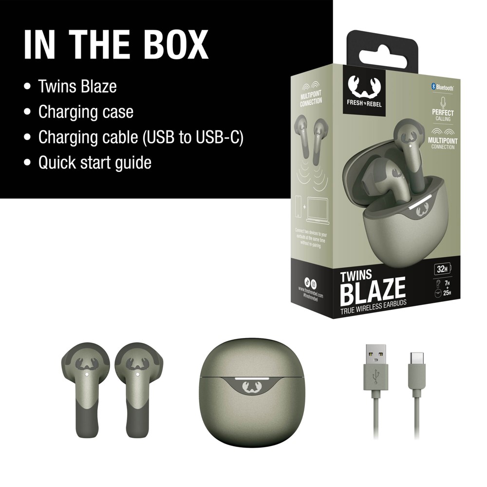 3TW2200 I Fresh 'n Rebel Twins Blaze - True Wireless oordopjes met ENC