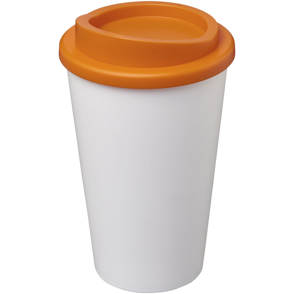 Americano® 350 ml geïsoleerde beker - Wit, Oranje