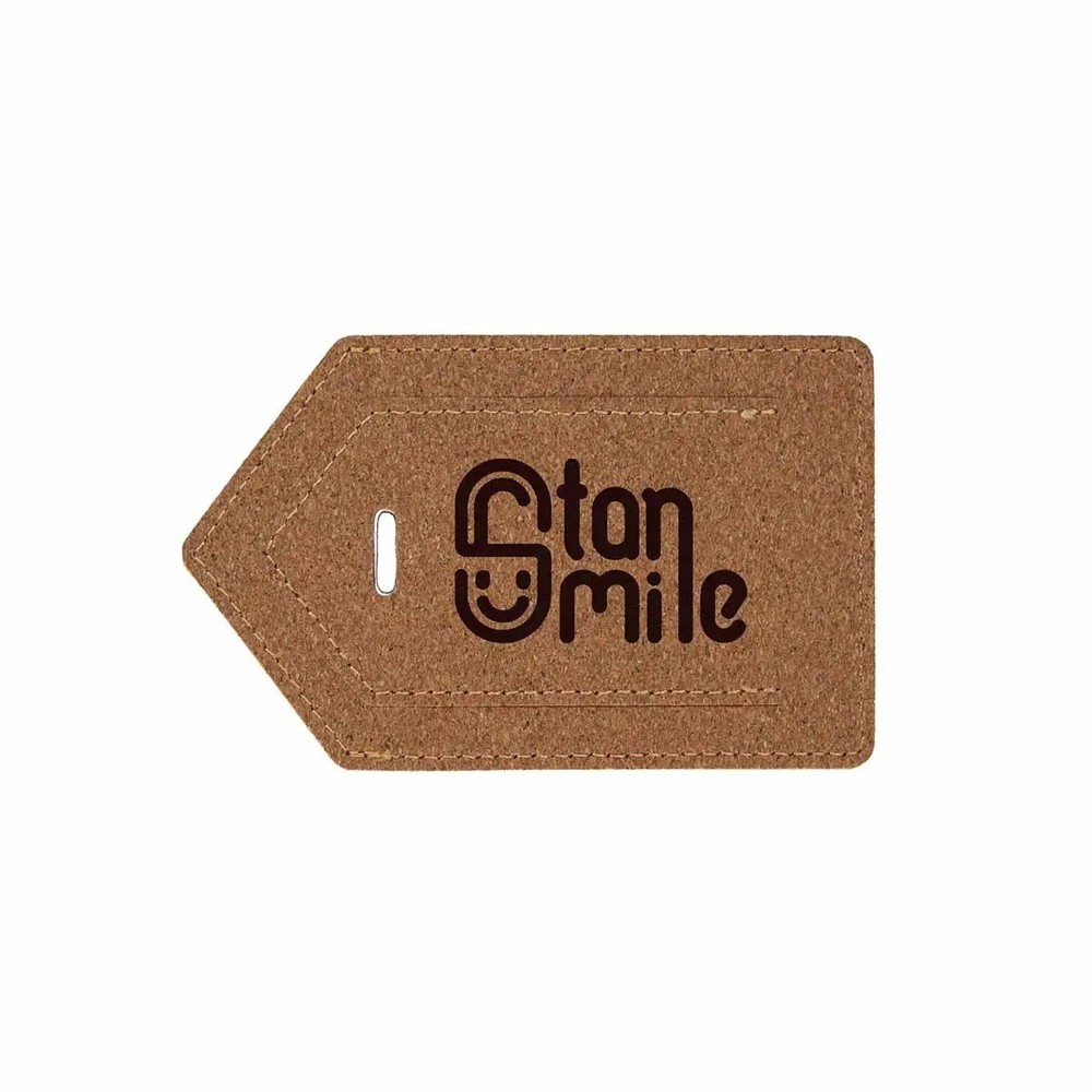 Eco Luggage Tag Cork- Bruin