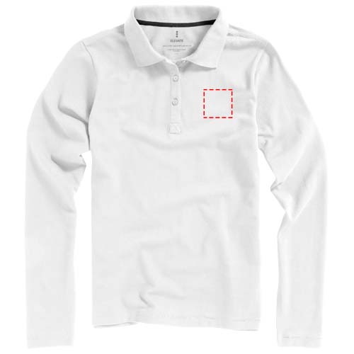 Calgary 180 g/m² damespolo met lange mouwen