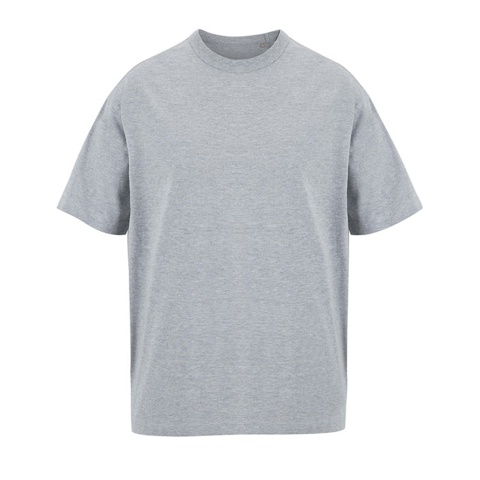 BOXY MEN - BOXY OVERSIZE T-SHIRT HEREN - Lichtgrijs Gemêleerd