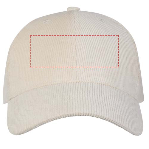 Hutton 280 g/m² 6 panel cap van gerecycled corduroy