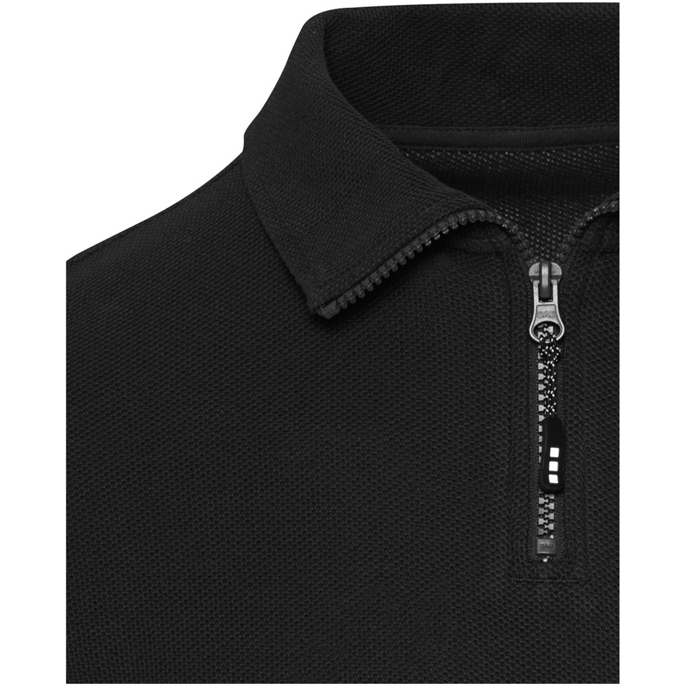 Apollo 245 g/m² uniseks half-zip poloshirt met lange mouwen