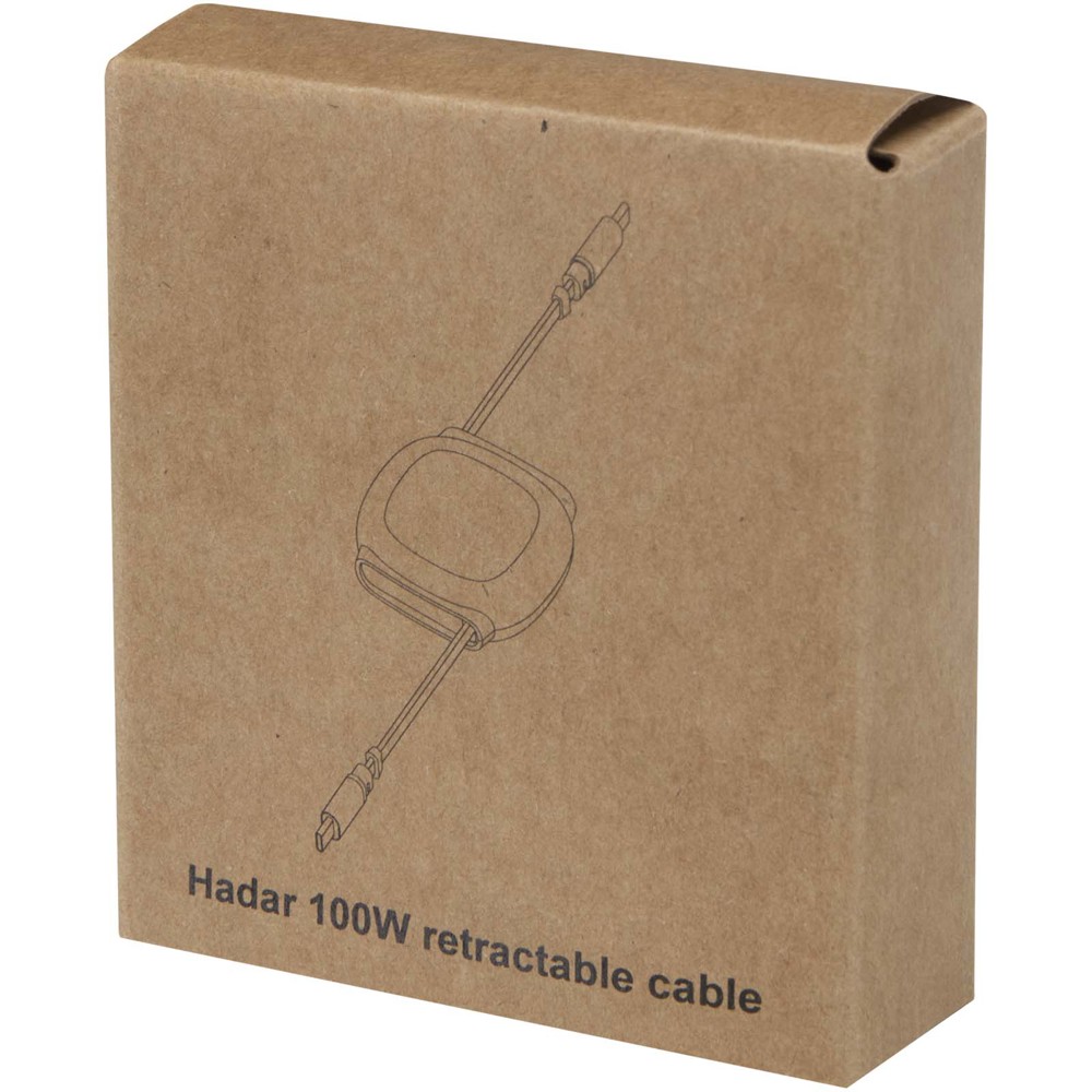 Alphard 100W oplaadkabel van gerecycled plastic met uitschuifbare kabel, CarPlay en PD-oplaadfunctie