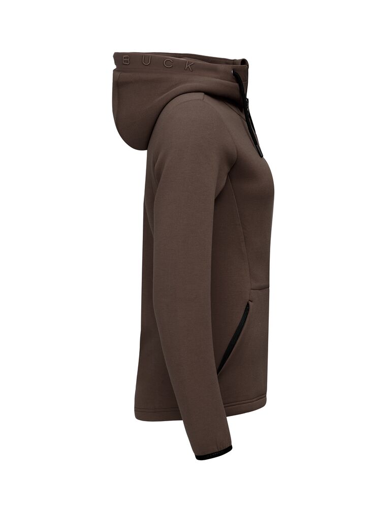 Cutter & Buck - Pemberton Hood FZ Dames Donker Mokka M