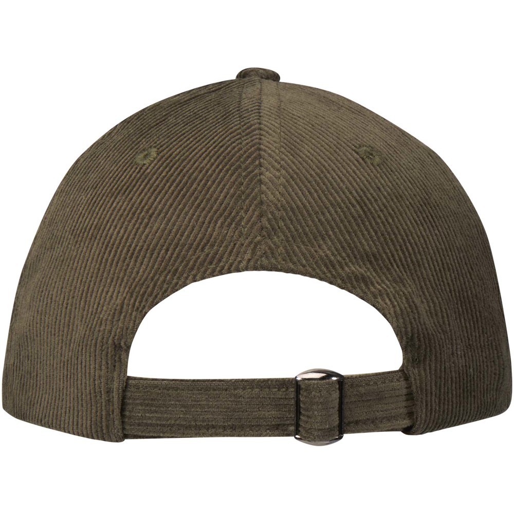 Hutton 280 g/m² 6 panel cap van gerecycled corduroy