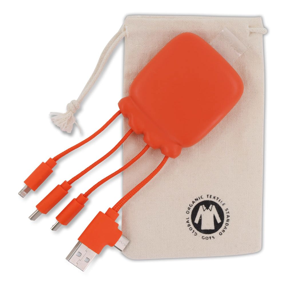 3192 | Xoopar Octopus Gamma 2 Powerbank met Bio Oplaadkabel 3000mAh 