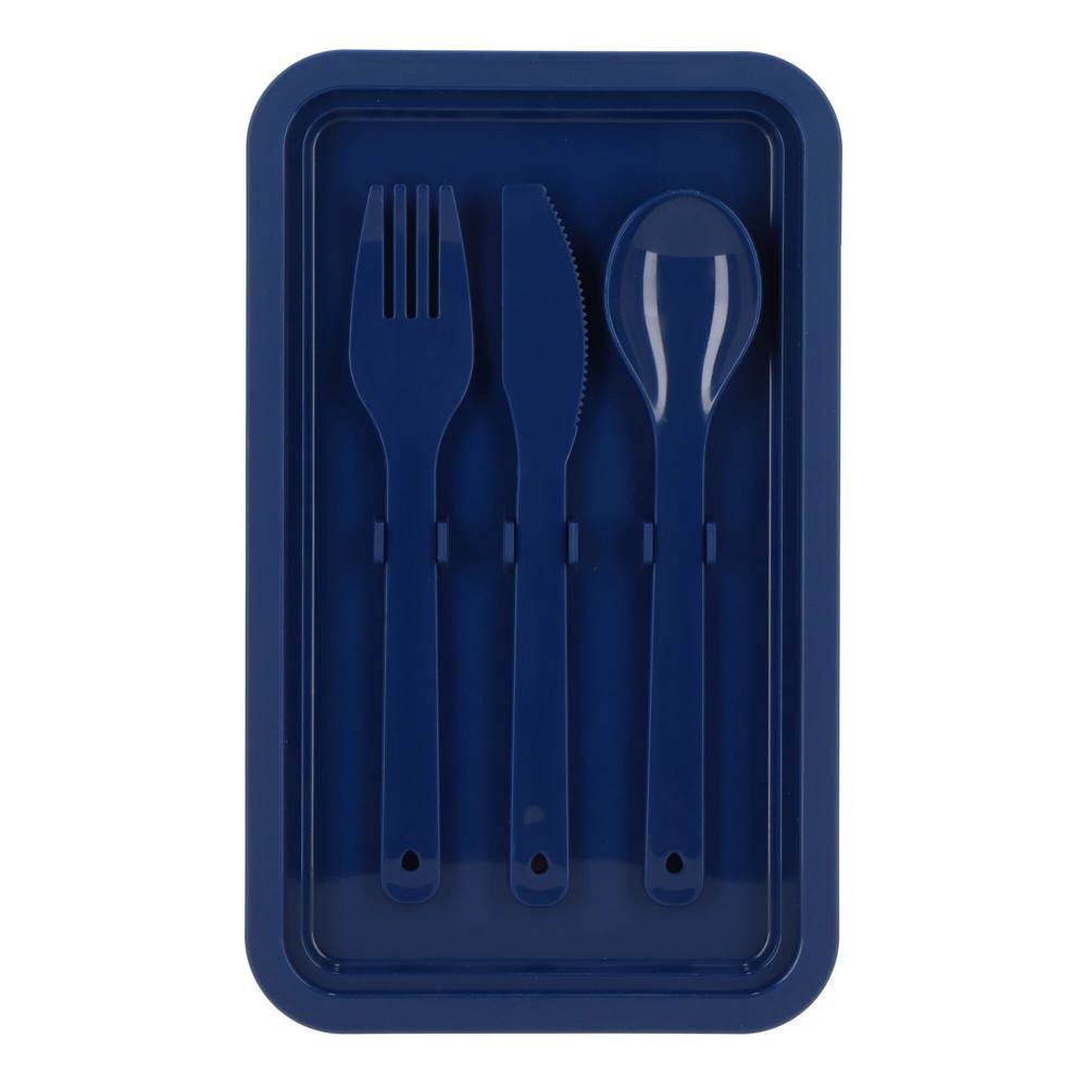 Dubbellaagse Lunchbox met Bestek