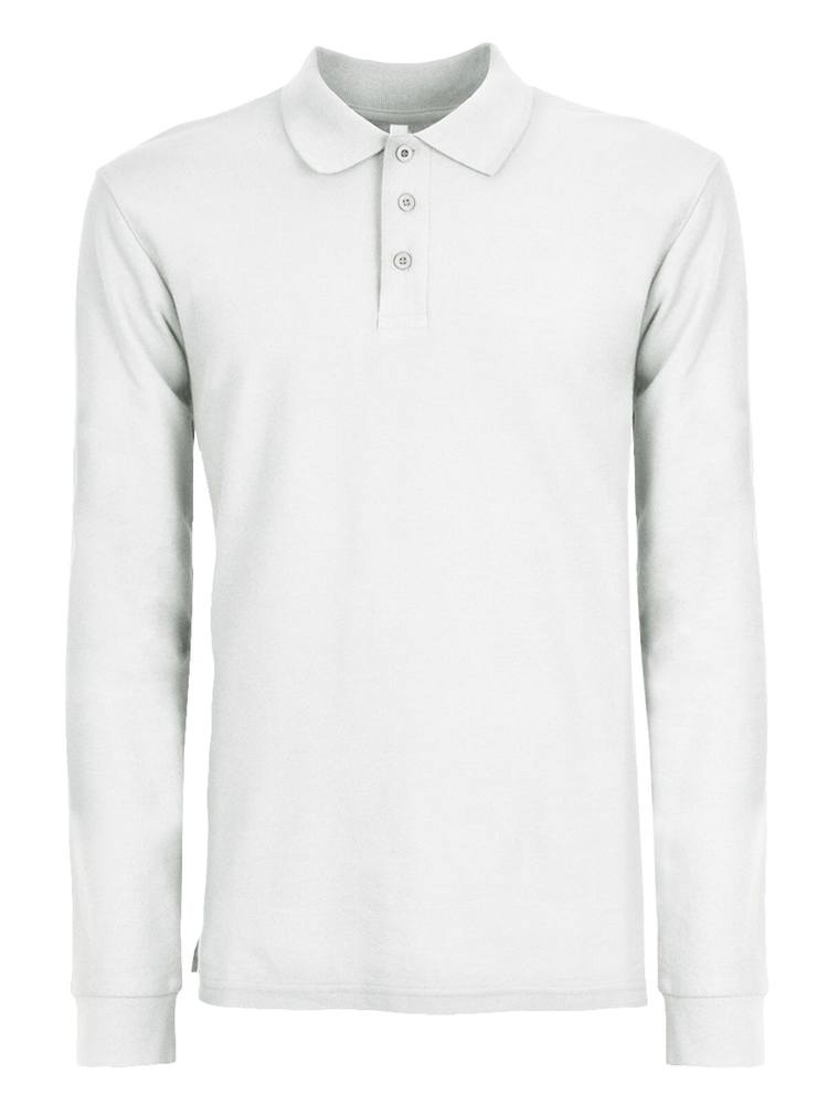 BS Evolution long sleeve polo, 180 gr/m² - Wit (WHITE)