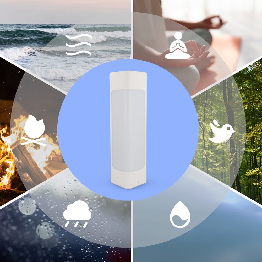 Xoopar Aura White Noise Speaker Gemaakt van Gerecycled Plastic