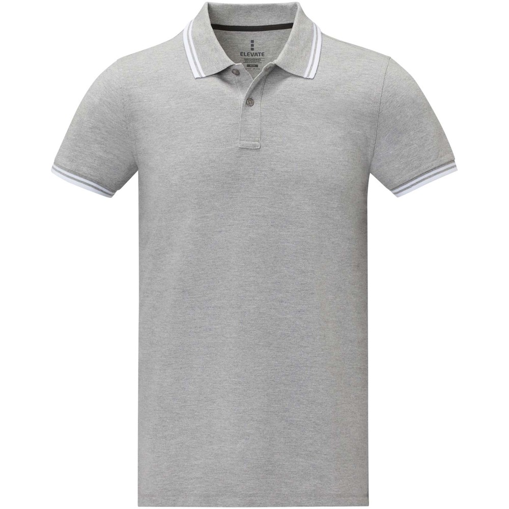 Amarago 200 g/m² tipping herenpolo met korte mouwen
