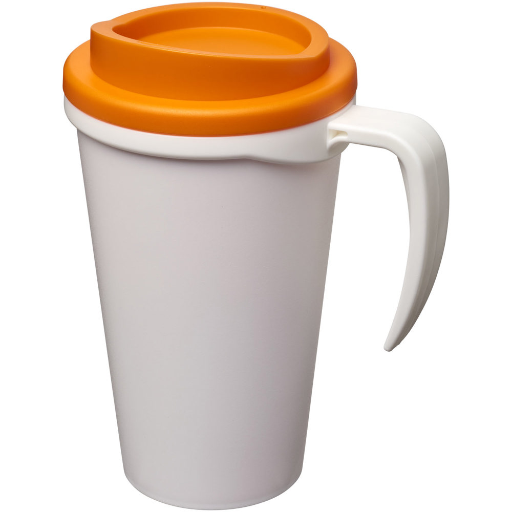 Americano® grande 350 ml geïsoleerde beker - Wit, Oranje