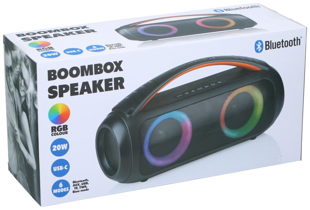 Boombox Speaker 20W- Zwart