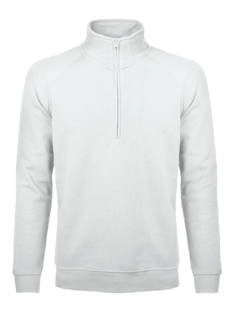 BS Sirio half zip sweater, 280 gr/m² - Wit (WHITE)