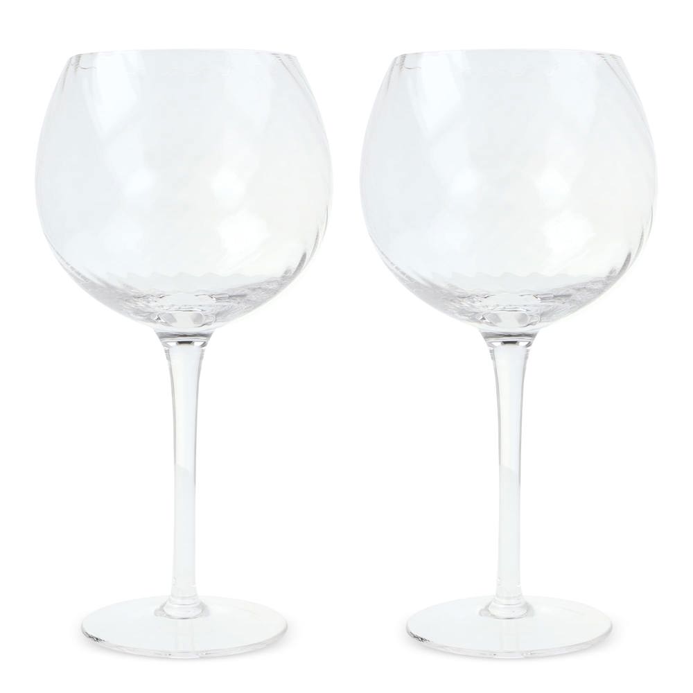 Byon Opacity set van 2 wijnglazen met stijlvol glaspatroon 470ml