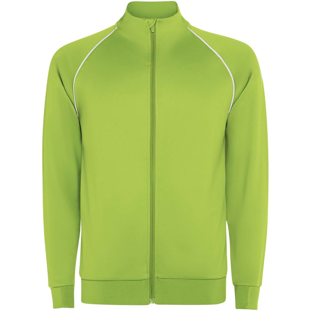 Valier herensweatshirt met doorlopende rits - Fluor groen