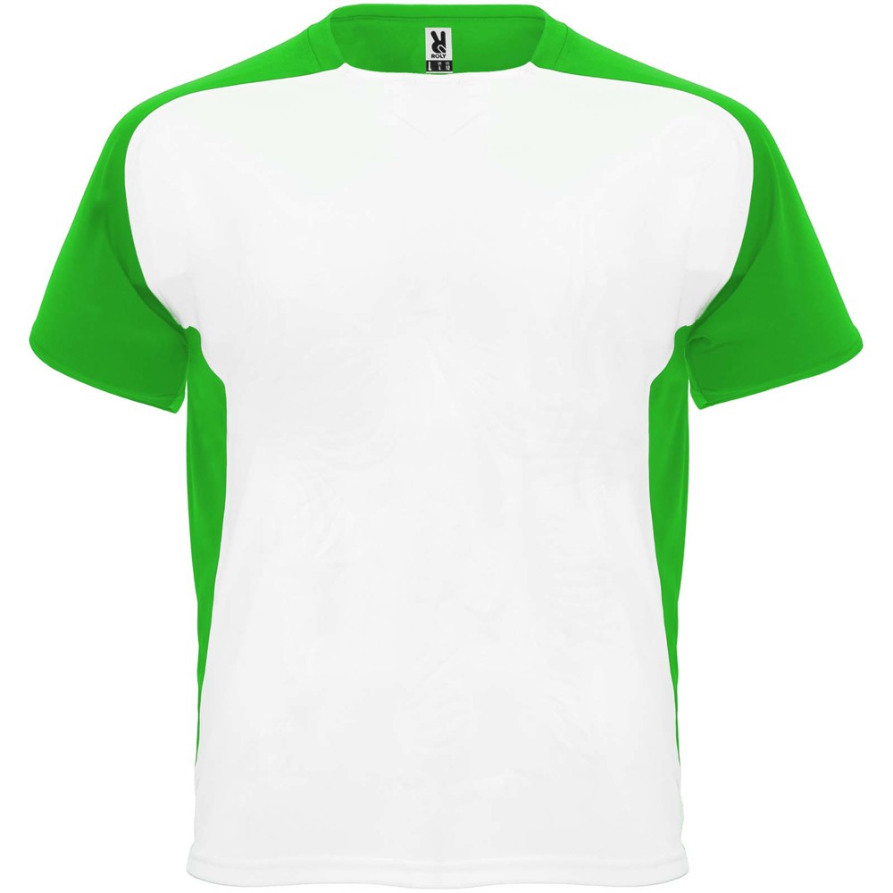 Bugatti unisex sportshirt met korte mouwen - Wit, Varen groen