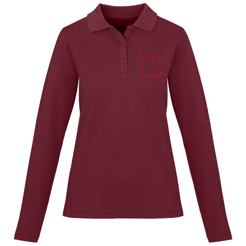 Calgary 180 g/m² damespolo met lange mouwen