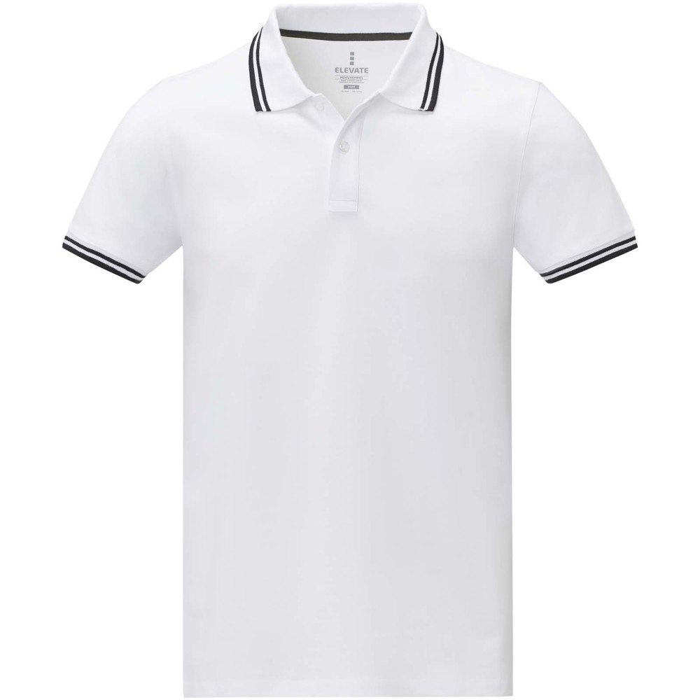 Amarago 200 g/m² tipping herenpolo met korte mouwen