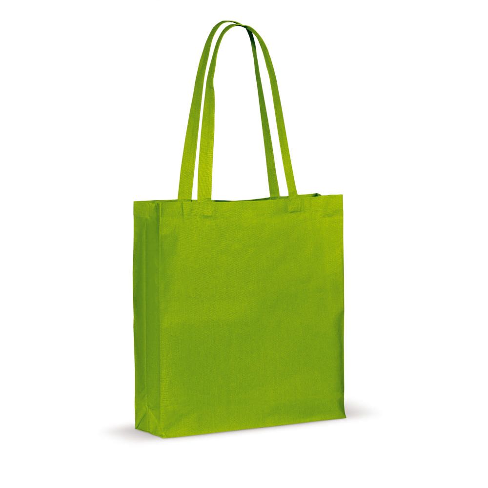 Schoudertas katoen OEKO-TEX® 140g/m² 38x10x42cm - Lichtgroen