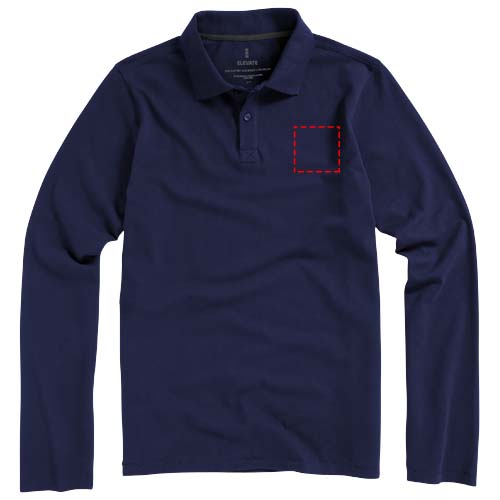 Calgary 180 g/m² herenpolo met lange mouwen