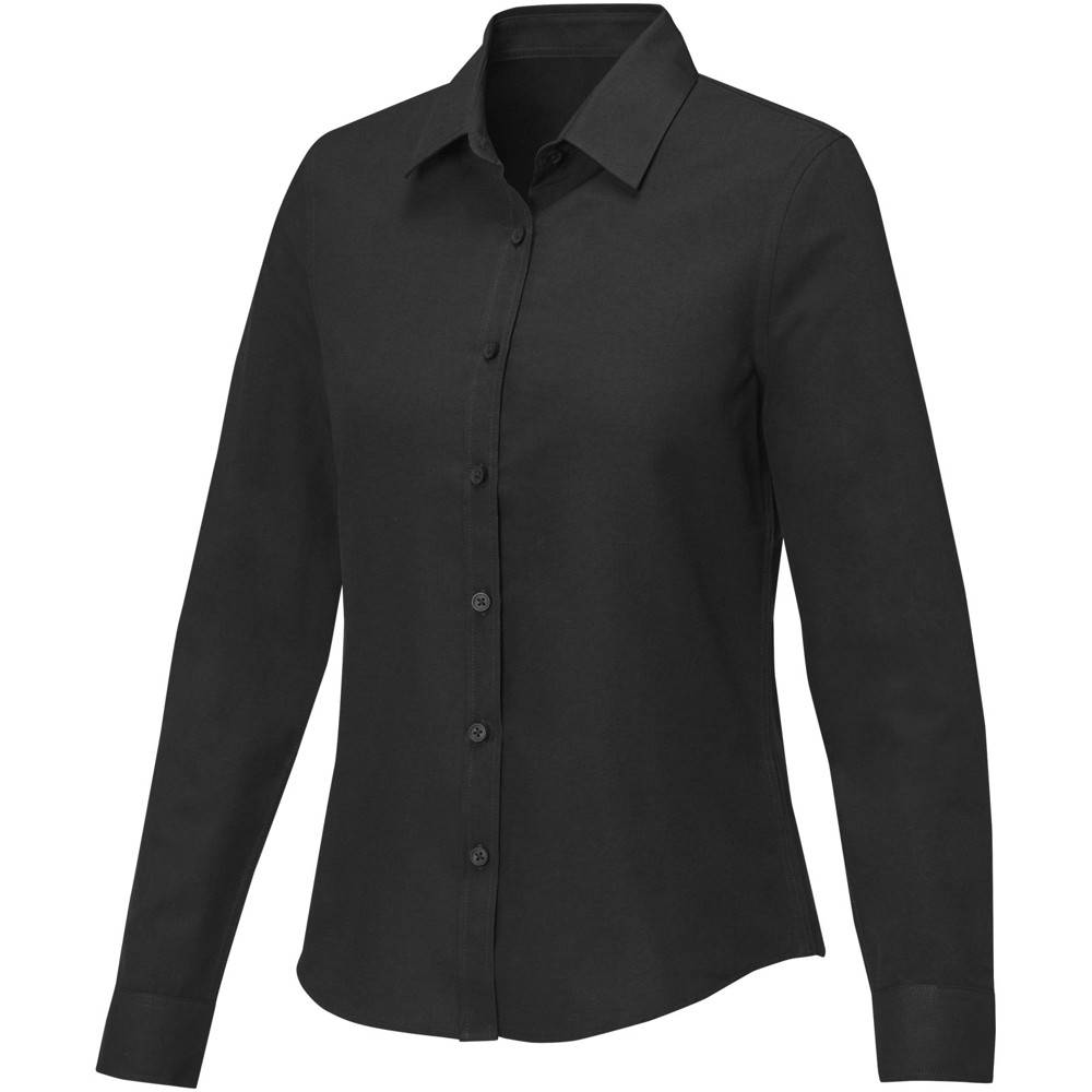 Pollux 130 g/m² damesoverhemd met lange mouwen - Zwart