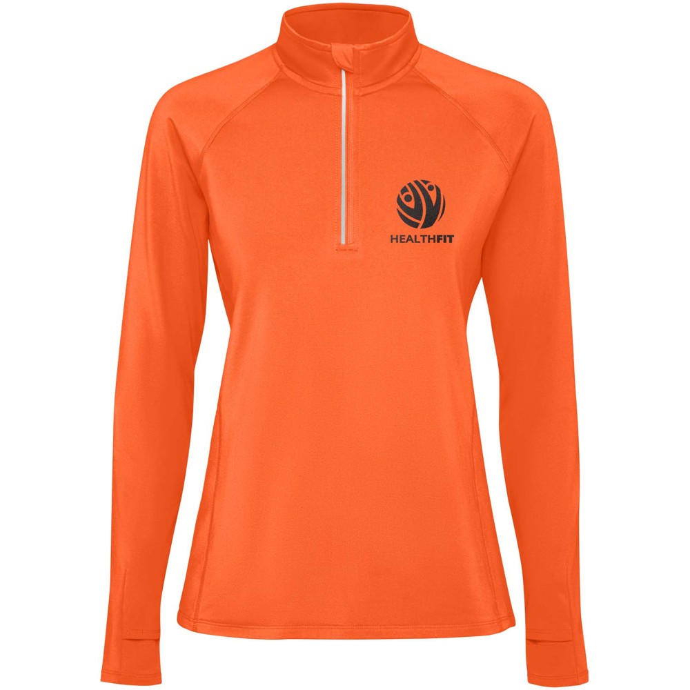 Estambul 200 g/m² damessweater met lange mouwen en halve rits