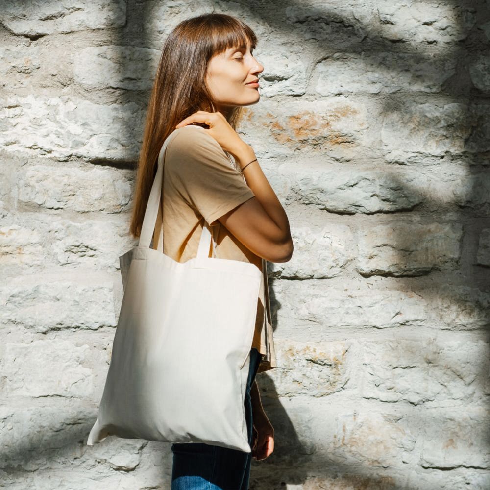 Schoudertas katoen OEKO-TEX® 140g/m² 38x42cm