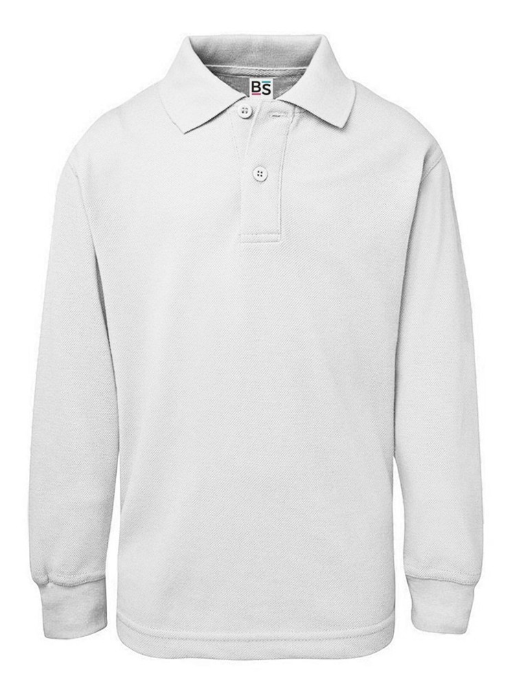BS Evolution Polo Kids Long Sleeve - Wit (WHITE)