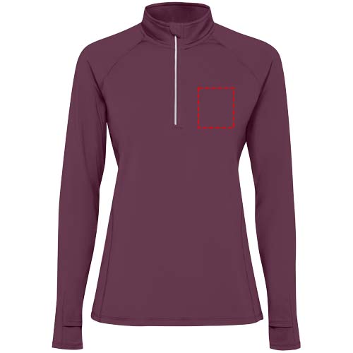 Estambul 200 g/m² damessweater met lange mouwen en halve rits