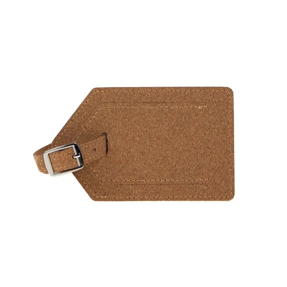 Eco Luggage Tag Cork- Bruin