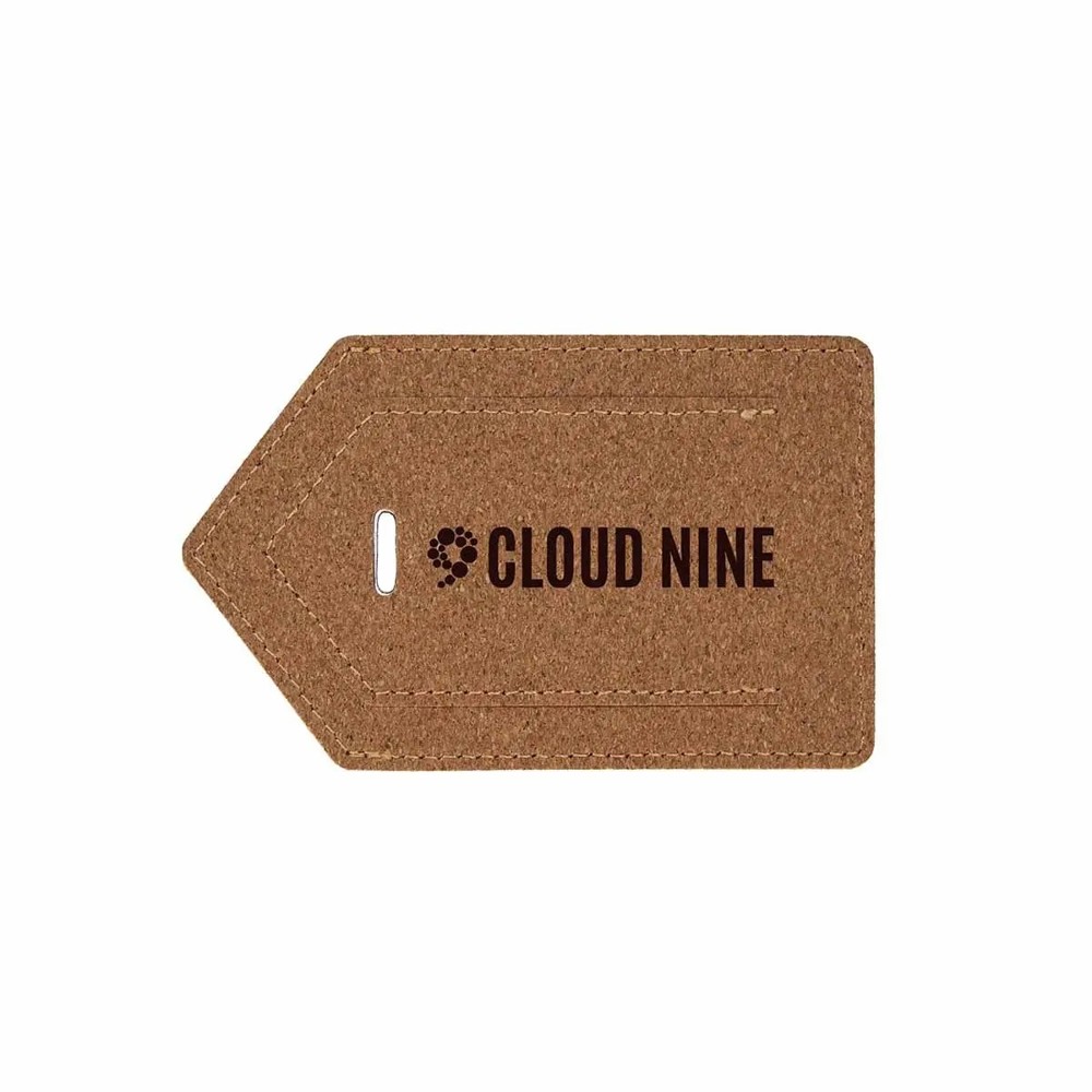 Eco Luggage Tag Cork- Bruin