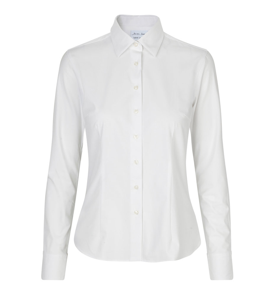 SEVEN SEAS Hybrid shirt | modern | dames - Wit (C-001)
