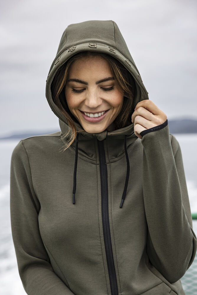 Cutter & Buck - Pemberton Hood FZ Dames Khaki XS