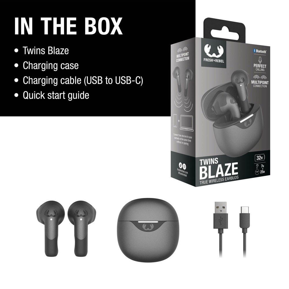 3TW2200 I Fresh 'n Rebel Twins Blaze - True Wireless oordopjes met ENC