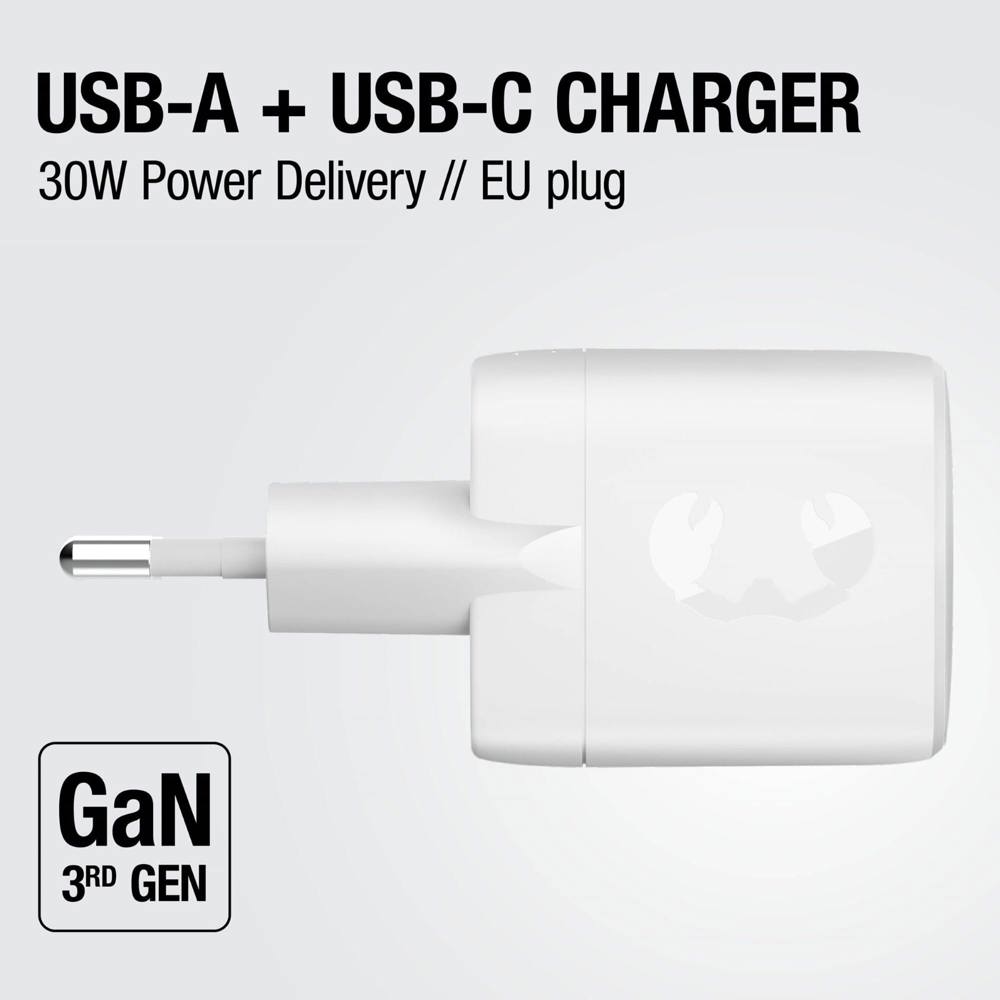 Fresh 'n Rebel 30W Snellader GaN USB-C &amp; USB-A