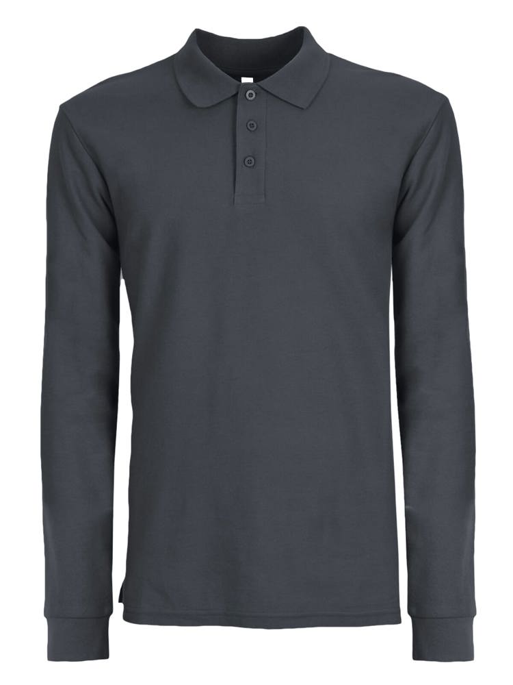 BS Evolution long sleeve polo, 180 gr/m² - Donkergrijs (PMS 7540C)