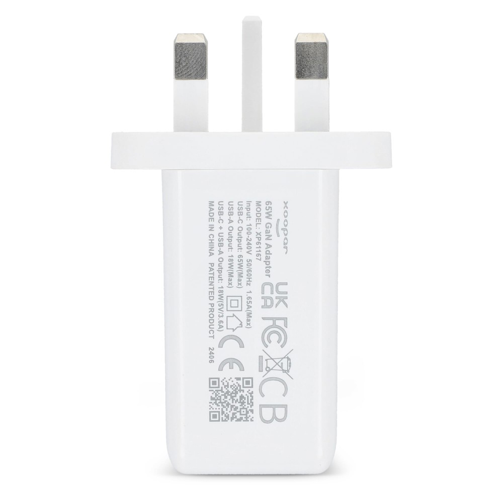 Xoopar ICE-G 65W GaN Adapter met UK Plug