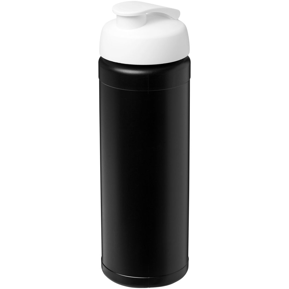Baseline® Plus 750 ml sportfles met flipcapdeksel - Zwart, Wit
