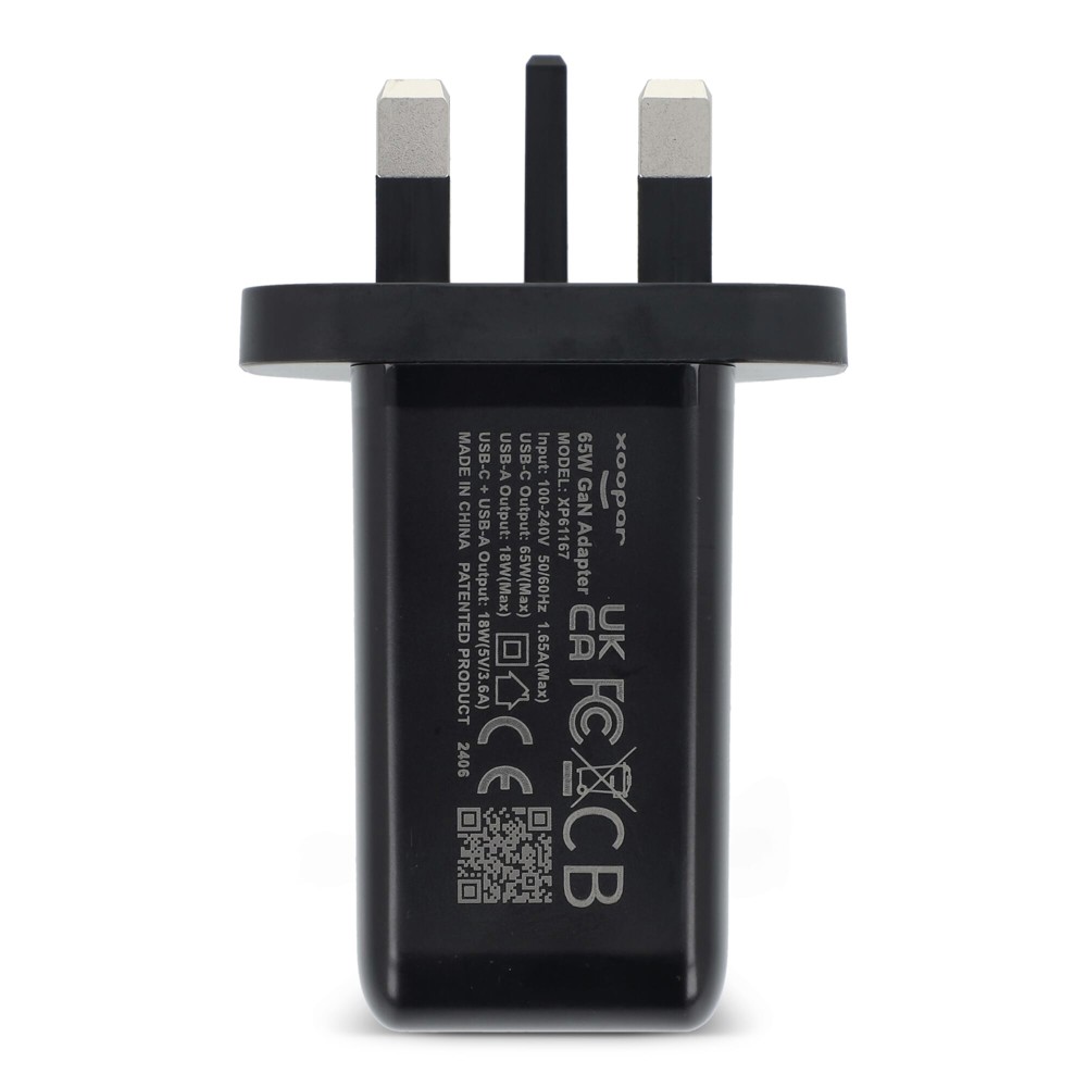 Xoopar ICE-G 65W GaN Adapter met UK Plug