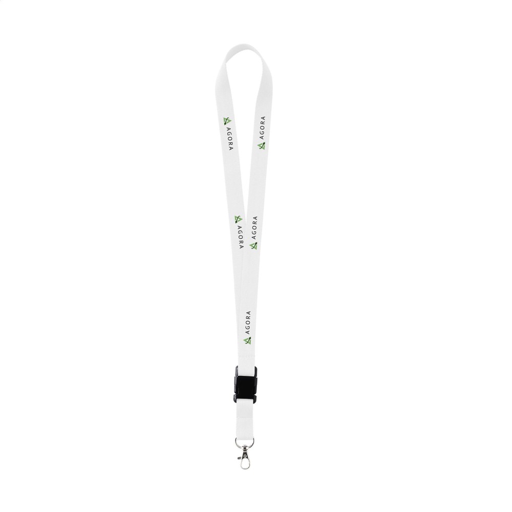KeyCord 2 cm lanyard - wit (± PMS White)