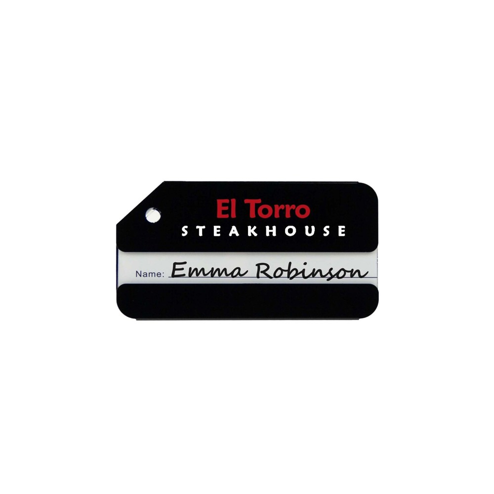 Luggage Tag Aluminium- Zwart