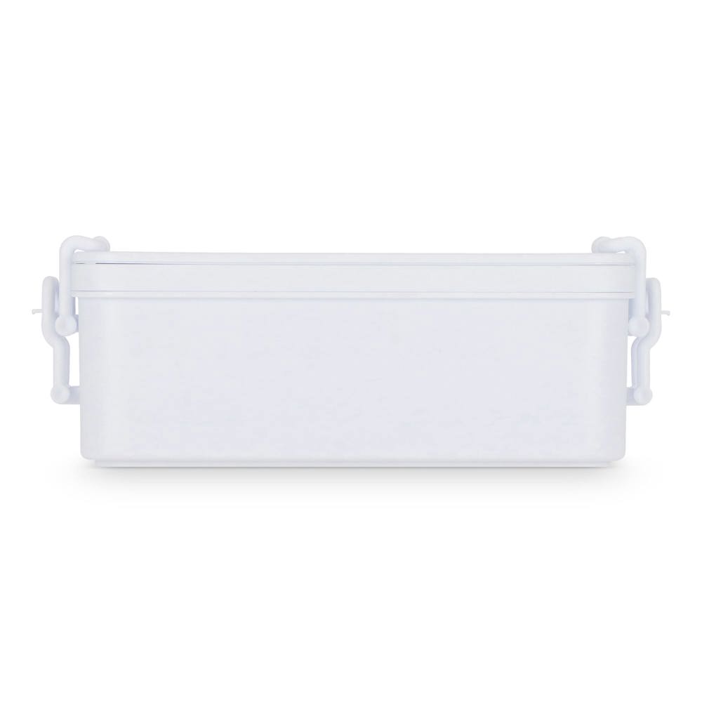 Dubbellaagse Lunchbox met Bestek