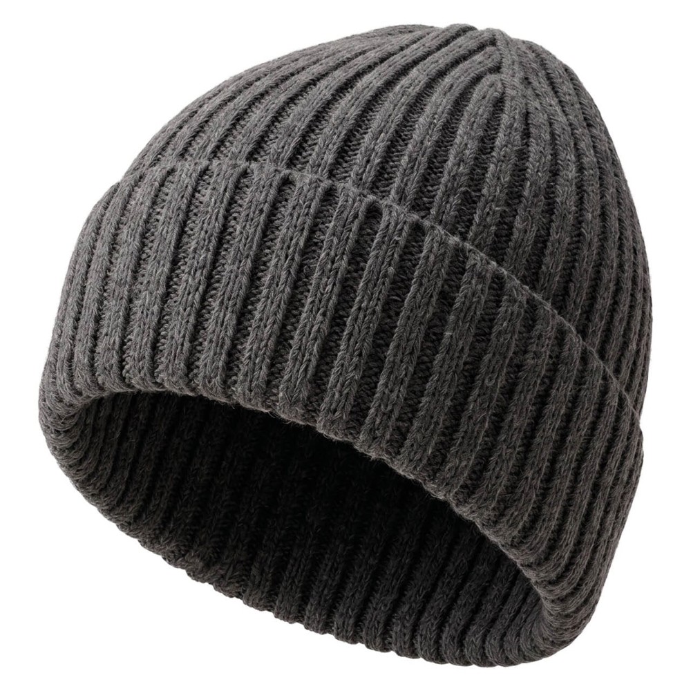 Nilton's Gebreide muts, 15% Merinowol - Donkergrijs (PMS Cool Grey 11c) / Donkergrijs