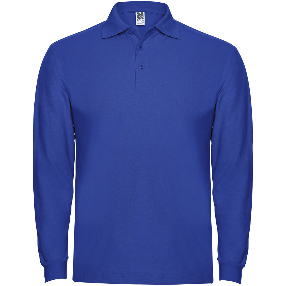 Estrella 220 g/m² herenpolo met lange mouwen - Koningsblauw