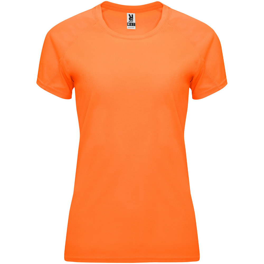 Bahrain 135 g/m² sportshirt met korte mouwen voor dames - Fluor oranje