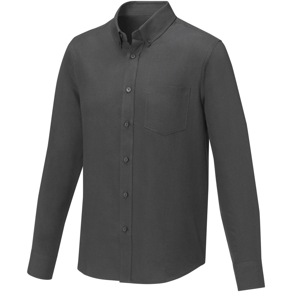 Pollux 130 g/m² herenoverhemd met lange mouwen - Stormgrijs
