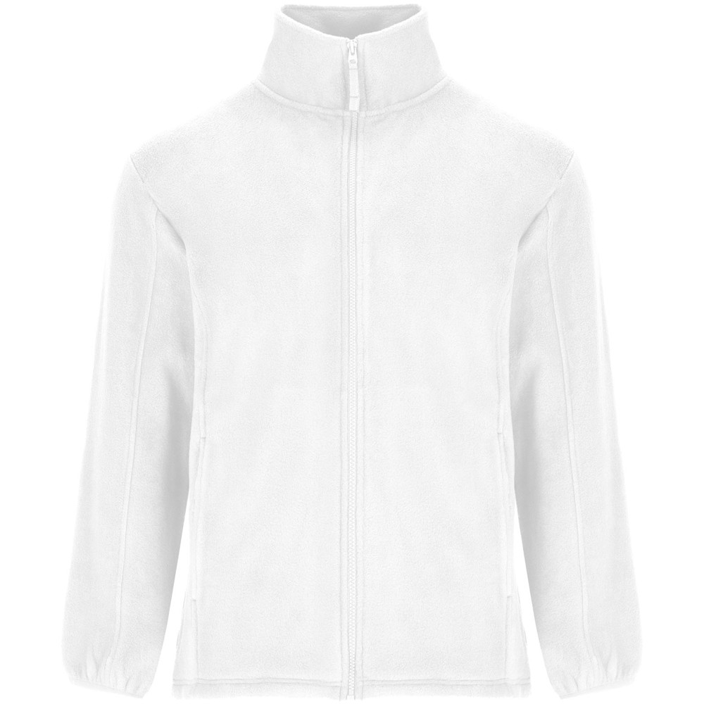 Artic fleece herenjack met volledige rits - Wit