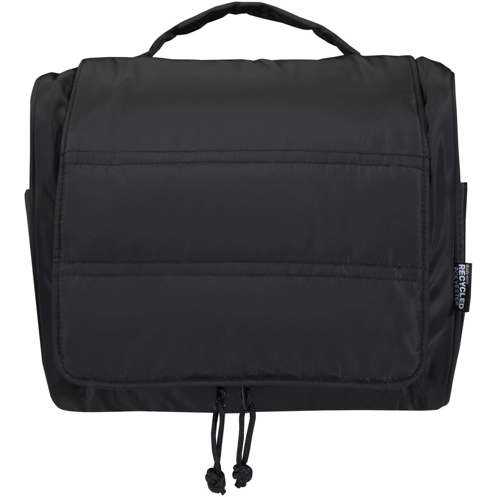 Puffer GRS gerecycleerde ophangbare canvas toilettas 8L