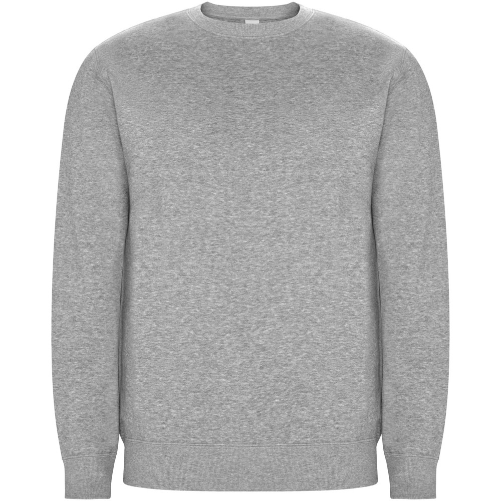 Batian 300 g/m² biologisch katoenen uniseks sweater met ronde hals - Gemêleerd grijs